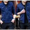 Thin Men's Jacket Korean Style Fashion Stand Collar Spring Autumn Cargo Jacket Coat