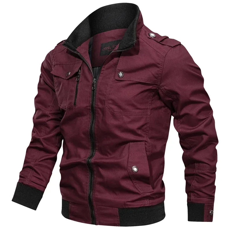 Spring and Autumn Military Motorcycle Coat New Spring Autumn Brand Fashion Men's Warm Jacket Casual Jacket Outdoor Sport Jacket