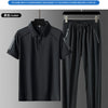 Polo Ice Silk Suit Men's Casual Relaxed