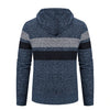 new men's autumn and winter sweater coat trend color matching hooded sweater