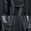 Minglu Washable Laux Leather Men's Jackets Luxury Solid Color Turn Down Collar Zipper Casual Faux Leather Man Overcoat 5XL