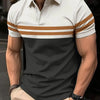 Polo T-Shirt Summer Short Sleeve Clothing Fashion striped Print Street Casual Button up Top