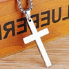 Men Simple Cross Pendant Alloy Necklace Chain Jewelry Christmas Day Gift Simple Cross Stainless Steel Necklace Titanium Steel