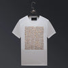 Casual Short Sleeve T Shirts Men Summer Clothes Chinese Characters Rhinestones Fashion Streetwear O Neck Cool Cotton T-shirts