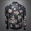 Minglu Spring Autumn Stand Collar Men's Jackets Luxury Flower Allover Printed Sport Casual Zipper Male Outerwear Plus Size 5XL