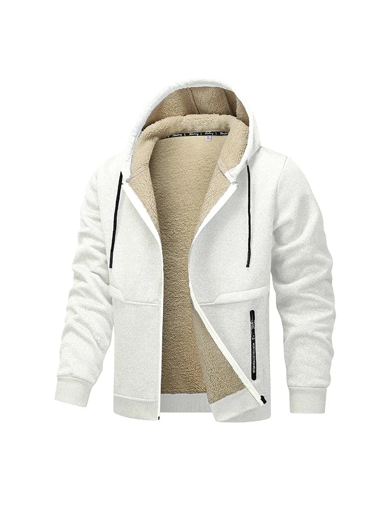 Lamb Fleece Lining Thicken Cardigan Hoodie