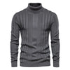 AIOPESON Slim Fit Pullovers Turtleneck Men Casual Basic Solid Color Warm Striped Sweater Mens New Winter Fashion Sweaters Male