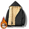 Thickened Fleece-Lined Men's Cotton Coat With Hoodie Warm Plus Size Parka Jacket For Winter Season