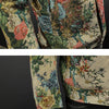 Minglu Floral Jacquard Men's Jackets High Quality Single Breasted Autumn Winter Male Coats Man Outerwear Plus Size 5XL