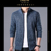 M-4XL Autumn/Winter New Men's Plush Thickened Knitted Jacket Vertical Neck Zipper Sweater Cardigan Warm Coat Jacket Jacket