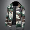 Minglu Plaid Camouflage Printed Men's Jackets High Quality Hooded Long Sleeve Sport Casual Spring Autumn Male Outerwear 5XL