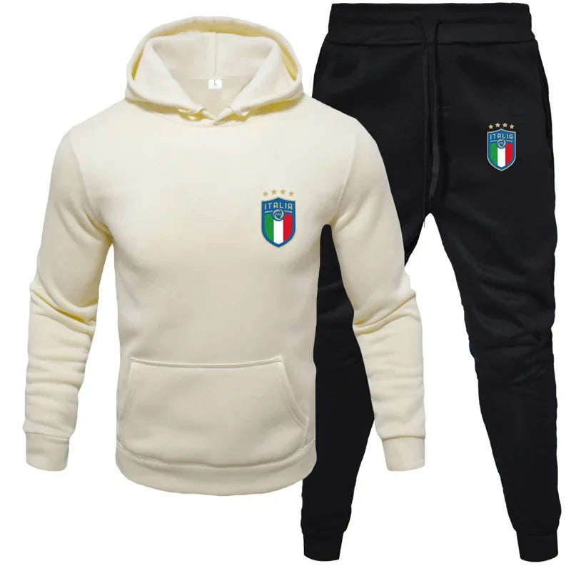 Hoodies+Pants Two Piece Set Men Womens Hoodies Tracksuits Jogger Pants thick Warm Clothes Men