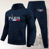 Men's hoodie set Paris Printed sweatshirt Sweatpants 2-piece men's hoodie jogging pants set casual street sportswear