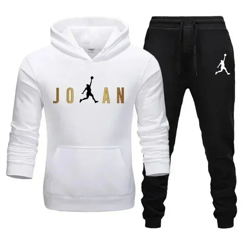 Casual Zipper Tracksuits Outdoor Fitness Jogging Hooded Sets Sports Luxury Hoodie + Pants Suit Clothing