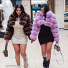 MAOMAOKONG Trend New Real Fur Coat Natural Fox Fur Women's Winter Coats Short Jackets Female Clothing Vests Fashion