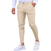 European and American Men's Solid Color Textured Casual Ankle-length Pants Fashionable Tapered and Slim-fit All-season Men Pants