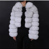 Maomaokong Real Fur Jacket  Women Winter Short Natural real Fox Fur Lady Zipper Fur Coat Female Warm Jacket  with Collar