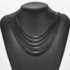 3.6mm/5mm/6mm/7mm/8mm Black Color Stainless Steel Cuban Link Chains Classic Men Boy Curb Chunky Necklace 14 to 30 Inches