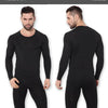 Men's Thermal Underwear Set Winter Clothes Thermal Shirt Tights Round Neck Thin Slim Fit Long Sleeve T-shirt Long Johns Suit