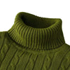 High Neck Solid Color Pullover Knitted