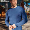 100% Merino Wool Base Layer Men Merino Wool Long Sleeve 240G Midweight Thermal Underwear Wicking Breathable Top + Hiking Socks