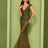 Lucyinlove Elegant Champagne Evening Dress For Women Long  Luxury Mermaid Formal Sequins Prom Wedding Party Cocktail Dresses