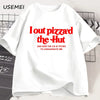 I Out Pizza'd The Hut CIA Assassinate Me Cursed T-Shirt Men Women Tee Cursed T Shirt Paris Hilton Tshirt Cotton Short Sleeve Tee