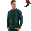 100% Merino Wool Base Layer Men Merino Wool Long Sleeve 240G Midweight Thermal Underwear Wicking Breathable Top + Hiking Socks