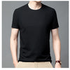 Men's New Summer Waffle round Neck Short Sleeve T-Shirt Comfortable Breathable Short-Sleeved Top for Casual Wear