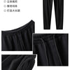 Top + pants Autumn and winter high-end boutique plus cashmere men's hoodie set, stand collar large size leisure sports two-piece