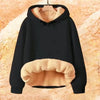 Autumn and Winter New Hooded Lamb Fleece Hoodie Solid Color with Thick Fleece for Men and Women, Warm and Casual Versatile