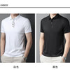 Summer Silk Polo Shirt for Men's Youth Lapel Light Luxury Traceless Silk T-shirt Fashion Ice Silk Trend Short sleeved Top