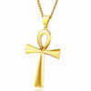 Gold Silver Color Stainless Steel Amulet Necklaces Ancient Egypt Ankh Cross Charm Pendant for Women Men Egyptian Jewelry Gifts