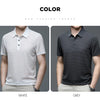 Summer New Men's Lop-up Hollow Short-sleeved Polo Tee Shirt Ice Silk Breathable Business Fashion T-Shirt Male Brand Clothes