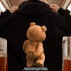 Autumn Funny Kawaii Bear Graphic Printed Pullover Hoodies Men Hip Hop Streetwear Pocket Hooded Sweatshirts Y2K Vintage Hoodie