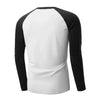 New Men's Casual T-shirt Men's Round Neck Slim Arm Color-blocked Long Sleeve T-shirt European and American Base Shirt