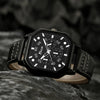 Alloy Quartz Bracelets Casual Leather Strap Cool Black