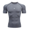 Running Men Compression Shirt Black Gym Top Sports Quick Dry Breathable Sportswear Workout Bodybuilding Short Sleeve T-Shirts