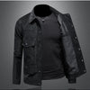 Minglu Spring Autumn Faux Leather Men's Jackets Luxury Long Sleeve Solid Color Single Breasted Male Overcoat Casual Man Coats