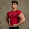 Summer New Men's T-Shirts Sports Fitness Quick Drying Breathable High Elasticity Tight Clothing Gym Running Training Clothes