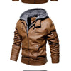 Removable Hooded Male PU Jacket