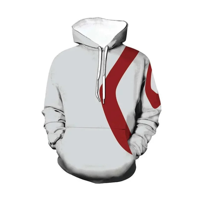 Game God of War Cosplay Kratos Zipper Hoodie Costume Men and Women Leisure Sports Sweater 3D Printing