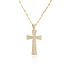 NEWBUY Gold Color Jesus Cross Pendant Stainless Steel Chain Necklace For Women Men Classic Design Christain Jewelry Gift