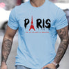 Men's T-Shirt Fashion Street Paris Letter Short Sleeved T Shirt For Men Casual 3d Print Summer Top Breakable Loose Men Clothing