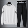 Spring and Autumn New Fashion Sports Long Sleeve T-shirt Set For Men Leisure Loose Comfortable Large Size Two-Piece Set