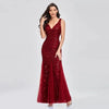 Elegant Fashionable V-neck Sequin Dress Socialite Stylegown Summer Cross-border Hot Selling Dress Sleeveless