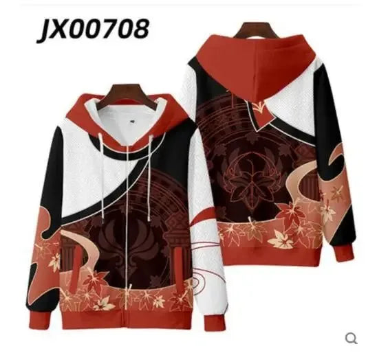 Hot Game Genshin Impact Kaedehara Kazuha Cosplay Costume 3D Print Zip Up Women/Men Hoodie Sweatshirt Casual Tracksuit Outerwear