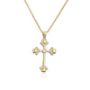 NEWBUY Gold Color Jesus Cross Pendant Stainless Steel Chain Necklace For Women Men Classic Design Christain Jewelry Gift