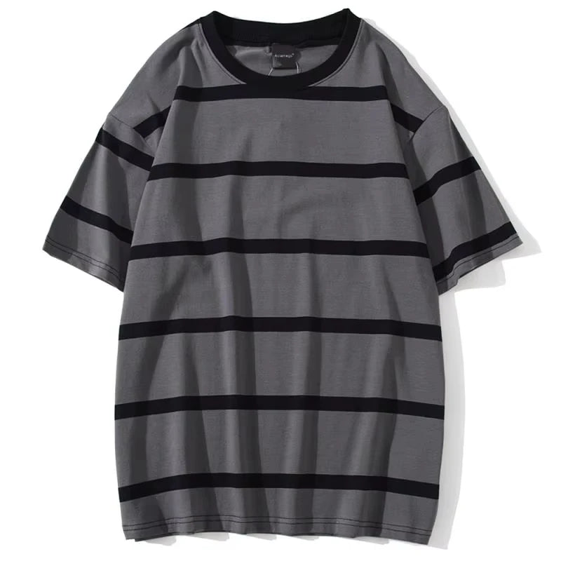 Men's T Shirt Color Block Print 3 Color Optional Tee Harajuku Simple High O Necek Pullover Streetwear Outdoor Oversized Clothing