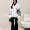 ZVAQS Natural Raccoon Fur Coat Women Winter Luxury Clothes White V Neck Fur Jacket Old Money Style Outerwears 2024 шуба женская